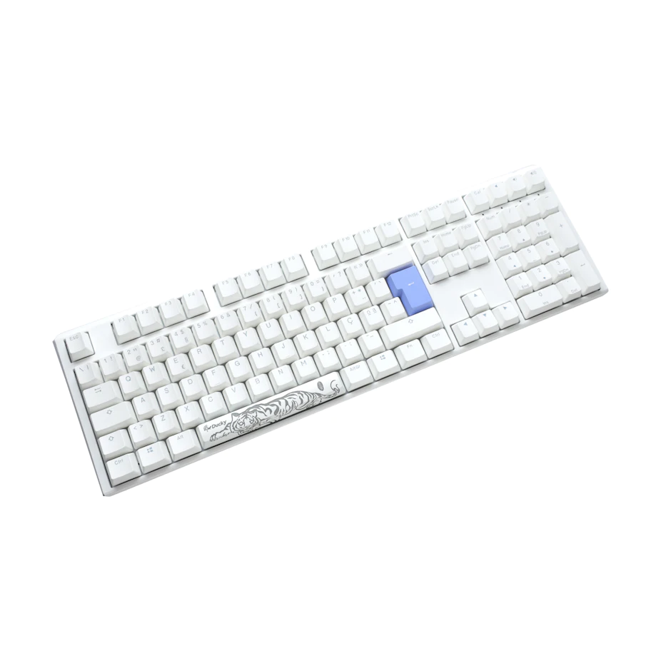 Teclado Ducky ONE 3 Classic Full-Size Pure White, Hot-swappable, MX-Silent Red, RGB, PBT – Mecânico (PT)1